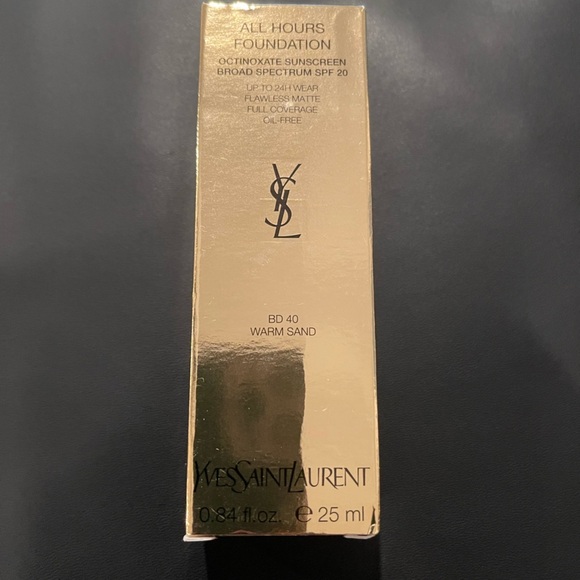 NIB YSL All Hours Foundation BD 40 warm sand 0.84oz SPF 20 Full Coverage Matte - Picture 1 of 4